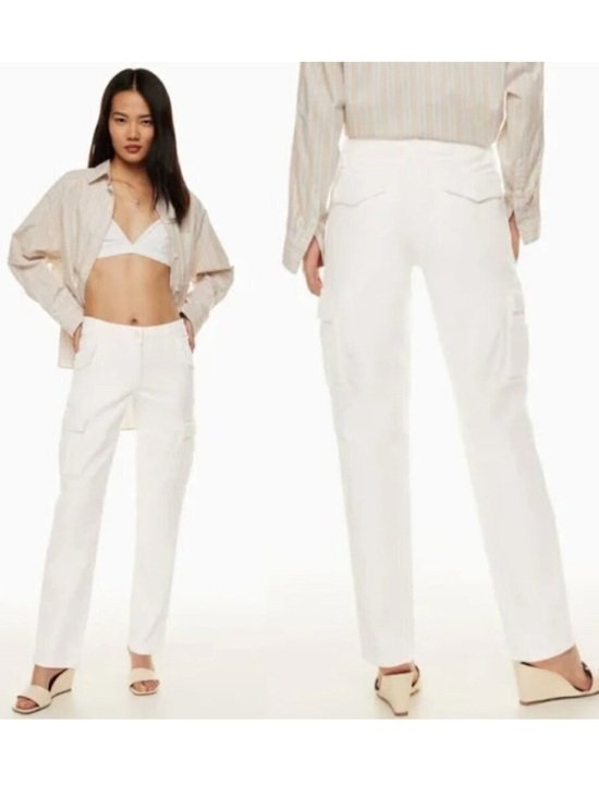 Aritzia Pants - Aritzia Wilfred Free White Cargo Pants Size 6